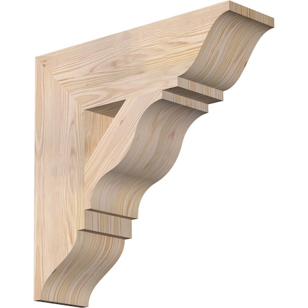 Ekena Millwork Funston Traditional Smooth Bracket, Douglas Fir, 5 1/2"W x 20"D x 20"H BKT06X20X20FST01SDF